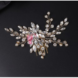 Accesoriu modern pentru decor par CA014FF Auriu cu pini si cristale deosebite